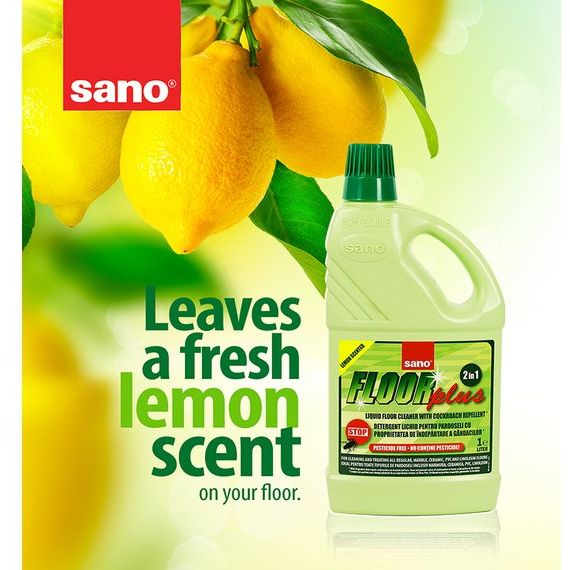 2 in 1 FloorPlus Cleaner with Cockroach Repellent | 2 L | sano - ShopGalil