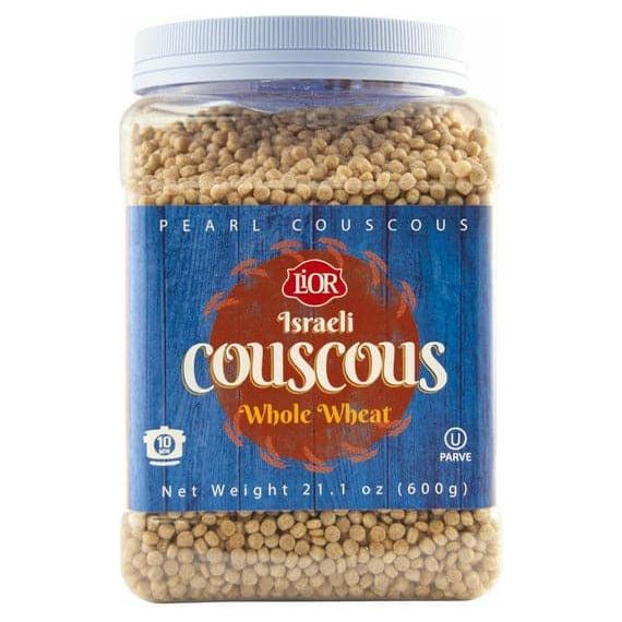 Israeli Couscous Whole Wheat Jar 21.1 oz LiOR ShopGalil