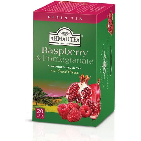 Pomegranate & Raspberry - Green Tea, 20' Tea Bags