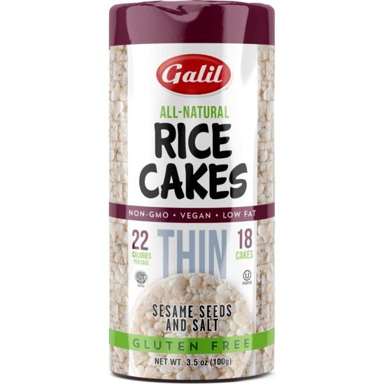 Thin Rice Cakes | Round | Sesame & Salt | 3.5 oz | Galil - ShopGalil