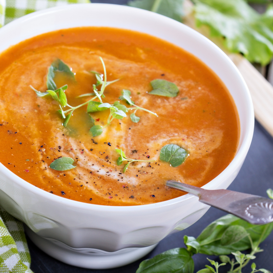 Creamy Tomato Soup with Cannellini Beans