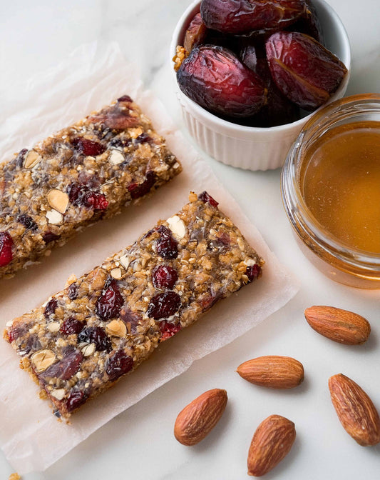 ShopGalil Passover date and nut bars made with Galil dates, almonds, and honey, baked for a wholesome holiday snack