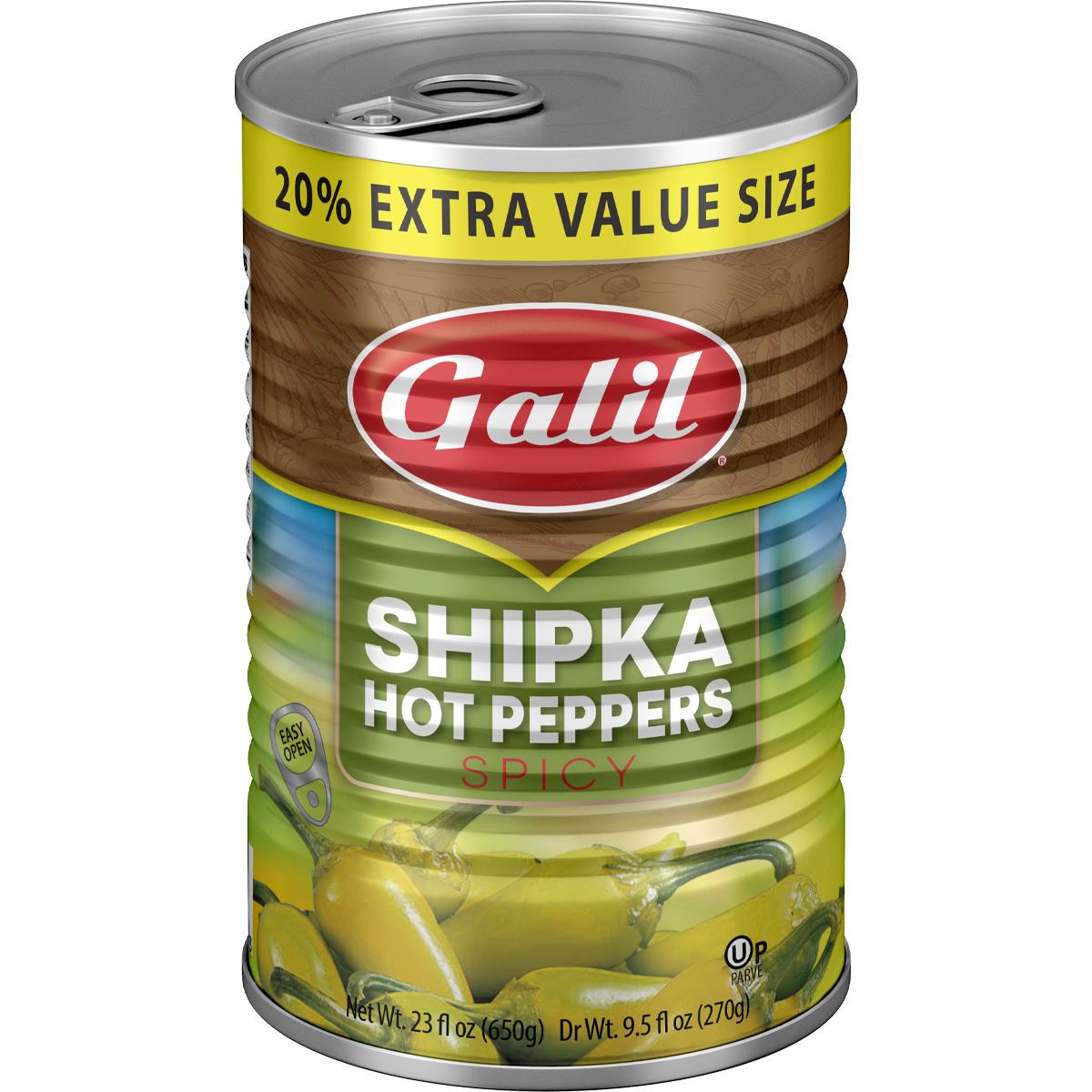 Green Hot Peppers | Shipka | 23 oz | Galil