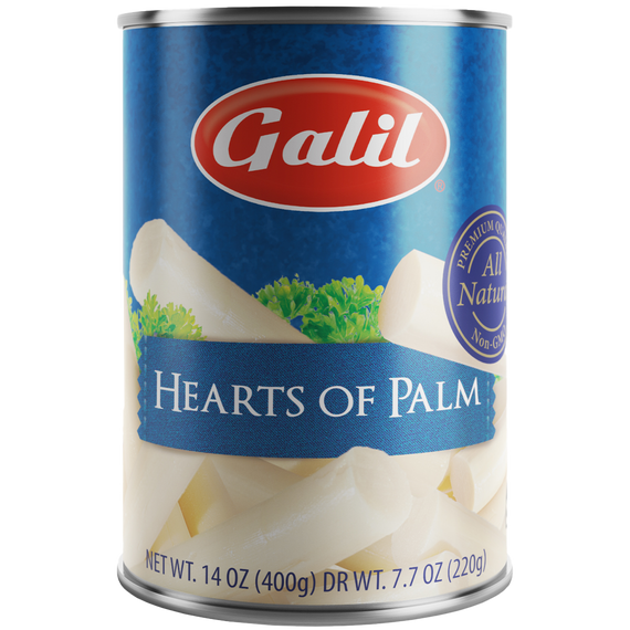Hearts Of Palm | Whole | Non-GMO | 14 oz | Galil
