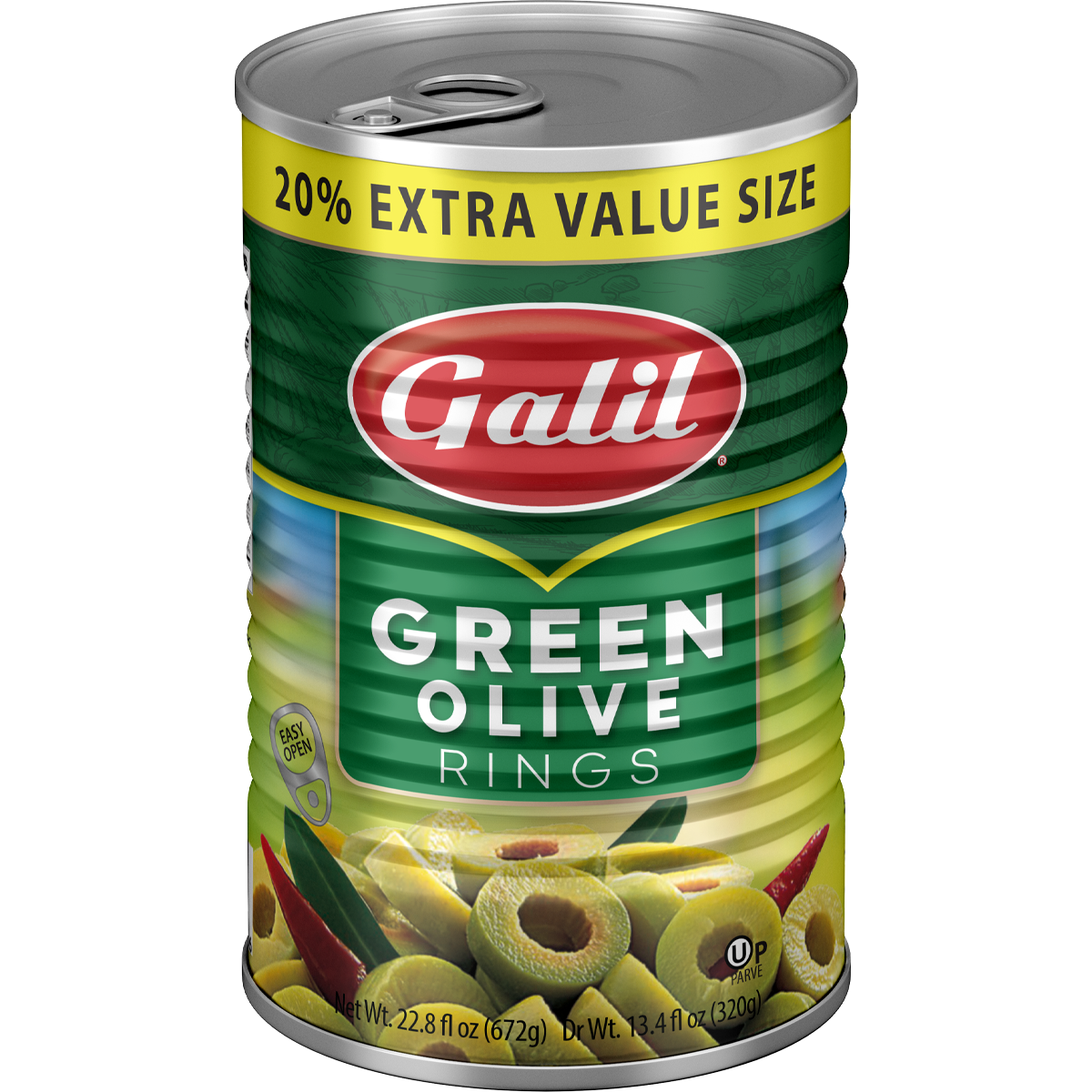 Green Olives | Rings | 19 oz | Galil