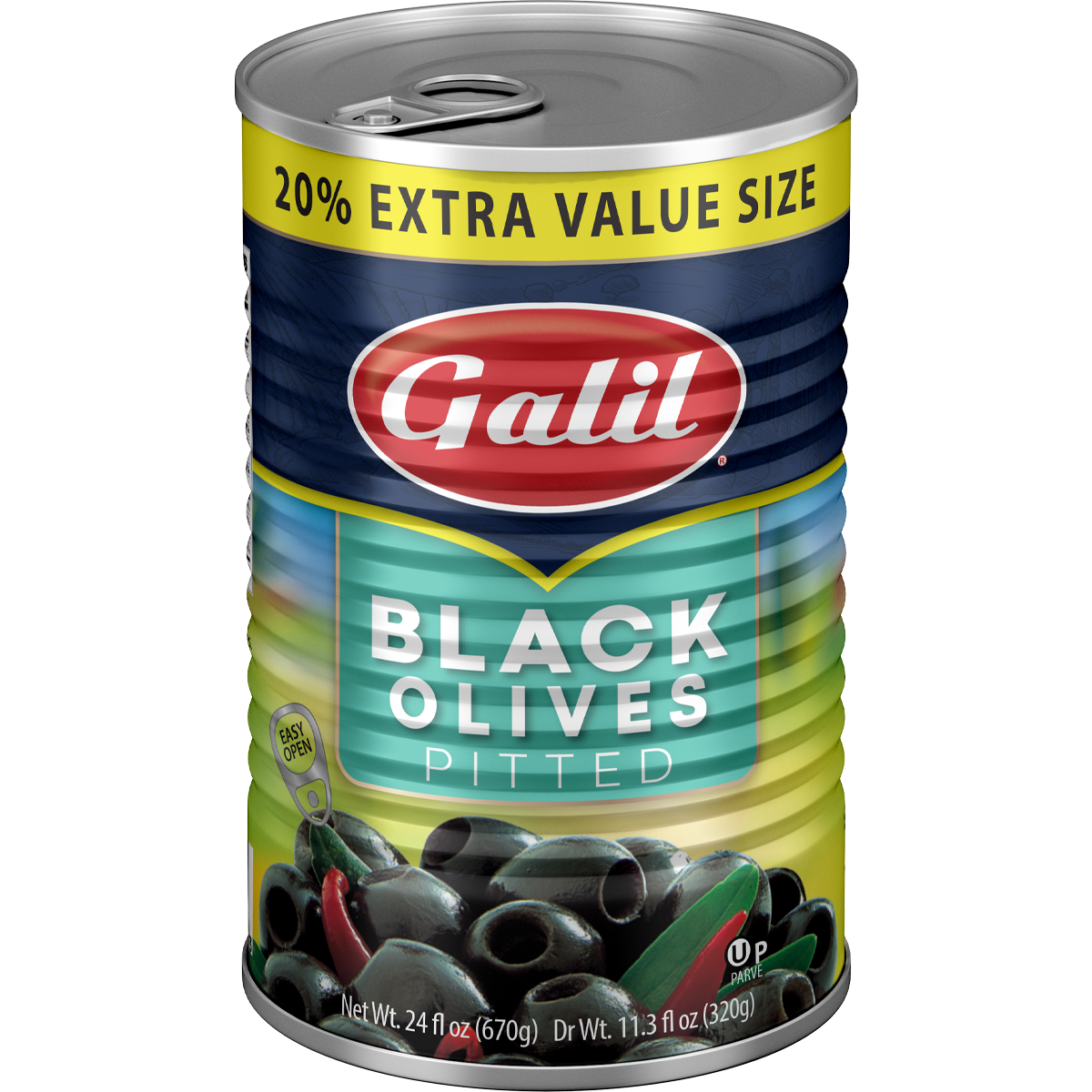Black Olives | Pitted | 23 oz | Galil