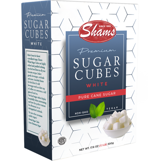 Premium White Sugar Cubes | Box | 17.6 oz | Shams