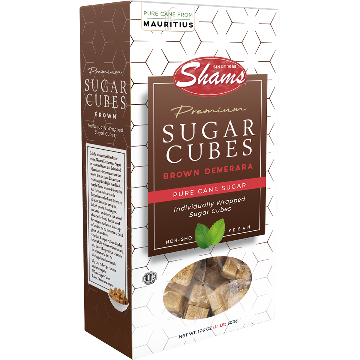 Brown Sugar/Demerara Cubes | Individually Wrapped  | 17.6 oz | Shams
