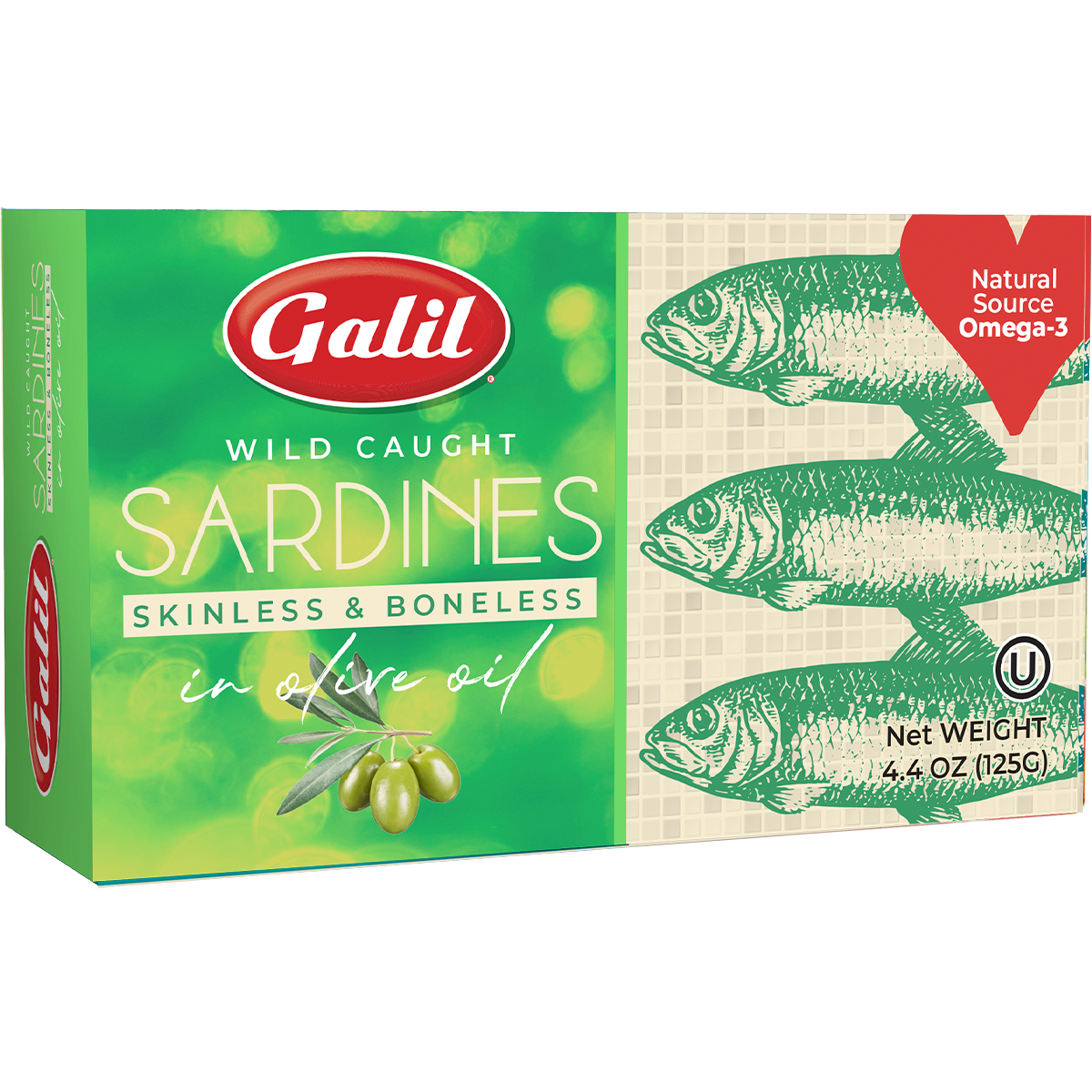 Sardines | Boneless & Skinless in Olive Oil | 4.4 oz | Galil