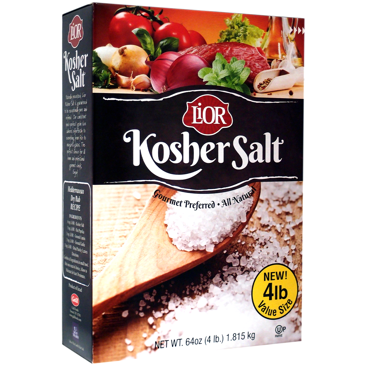 Natural Kosher Sea Salt | Box | 4 lb | LiOR