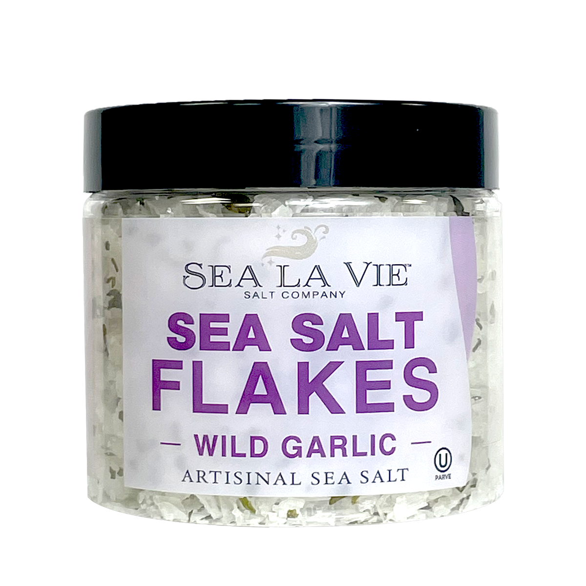 Gourmet Sea salt Flakes | Wild Garlic Sea Salt | Sea La Vie | 3.5 oz