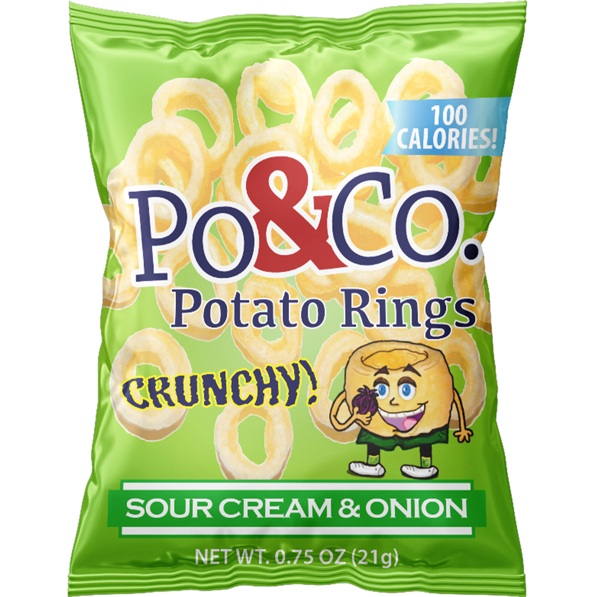 Potato Rings | Sour Cream & Onion | 0.75 oz | Po & Co.