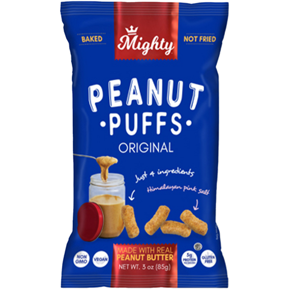 Peanut Butter Puffs Snack | Gluten Free & Vegan | 3.0 oz | Mighty