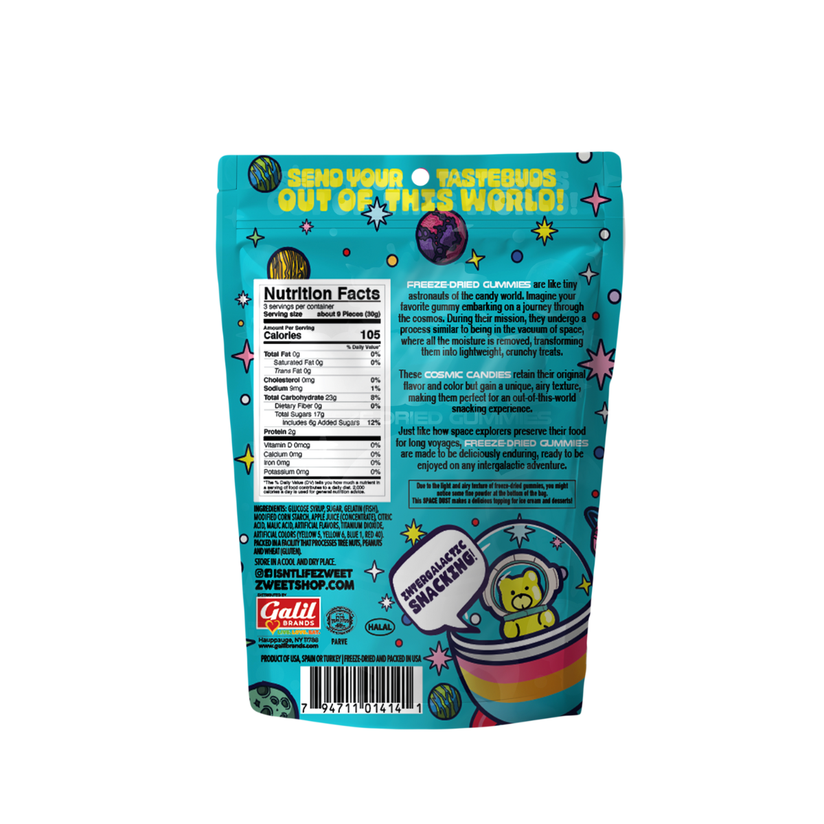 Cosmoz Freeze Dried Sour Bears | 3oz | Zweet