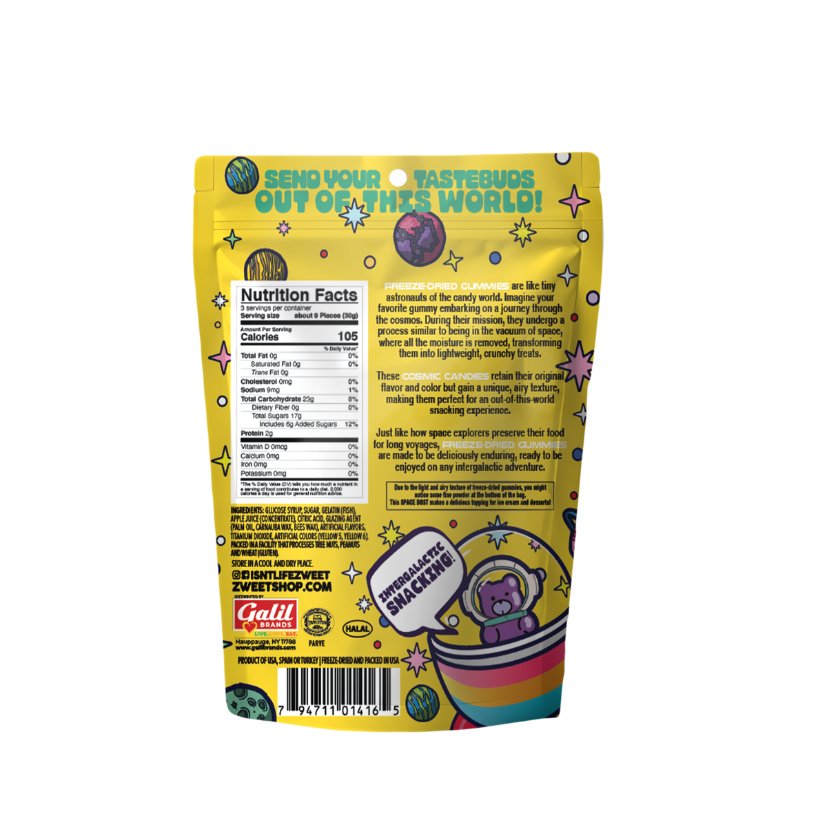 Cosmoz Freeze Dried Sour Mango | 3oz | Zweet