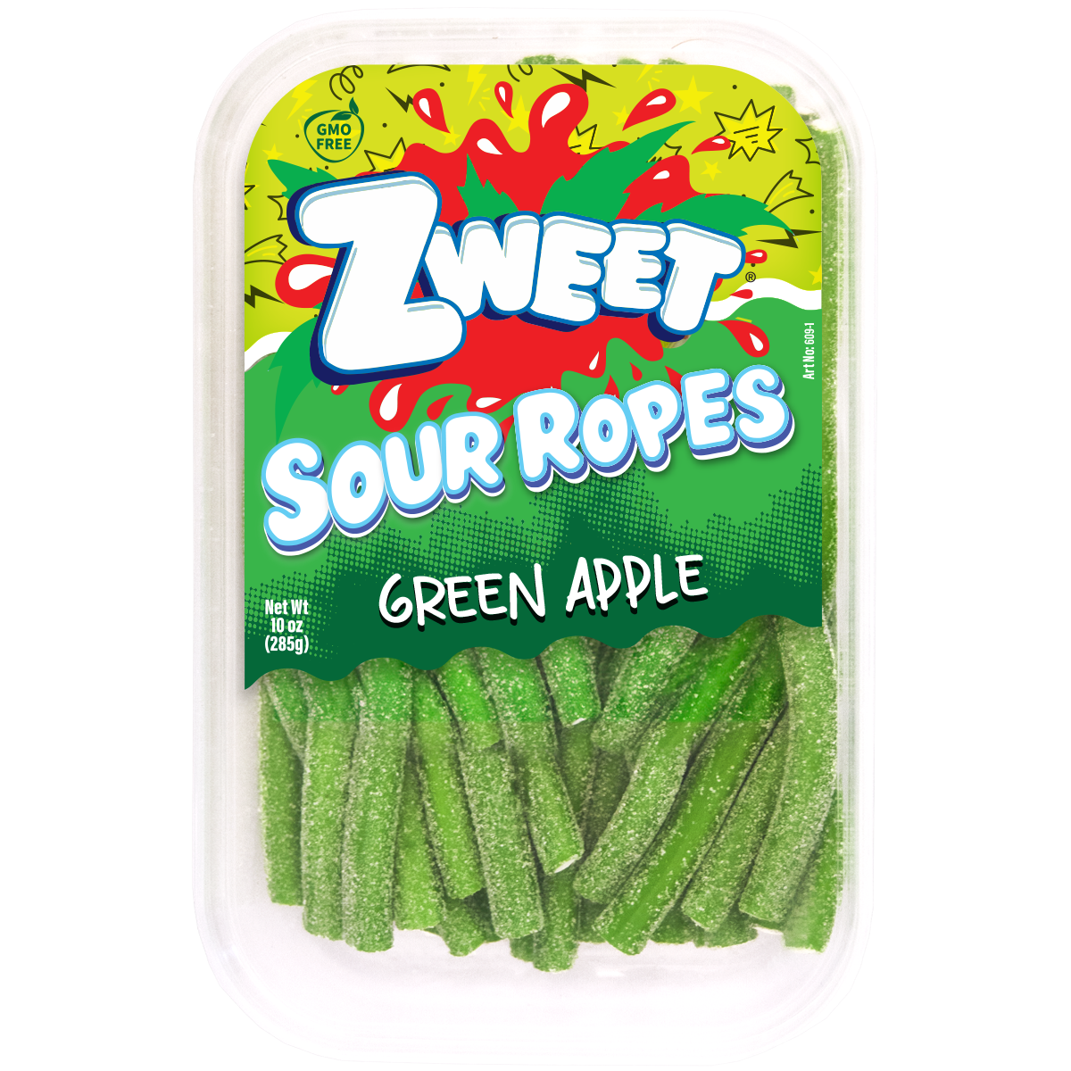 Sour Green Apple Ropes | Zweet | 10 oz