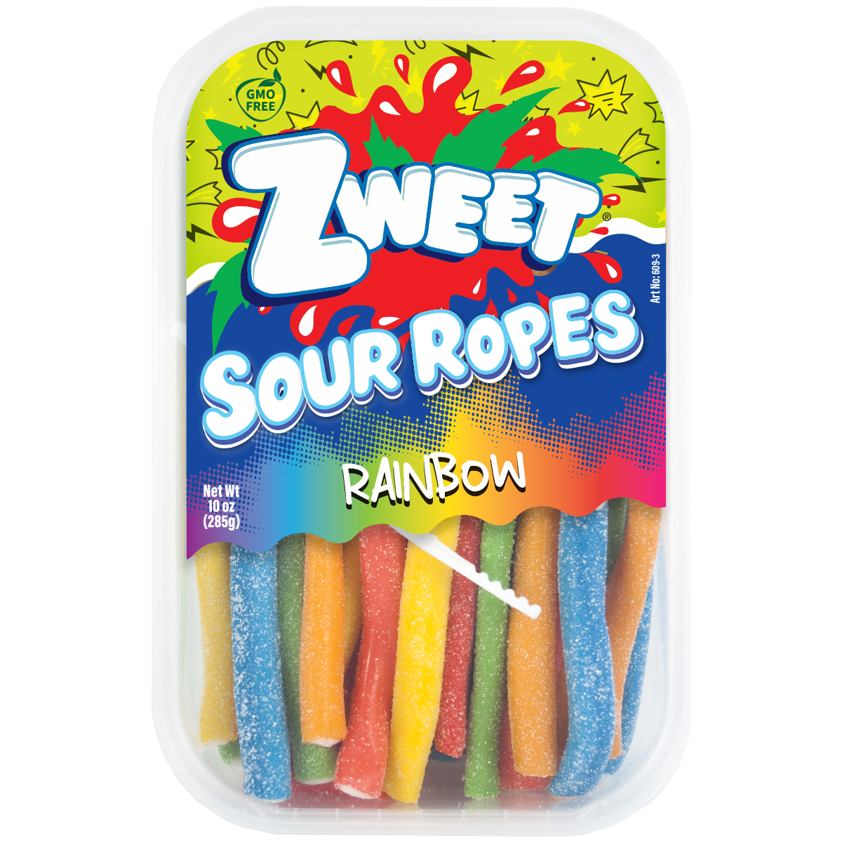 Sour Rainbow Ropes | Zweet | 10 oz