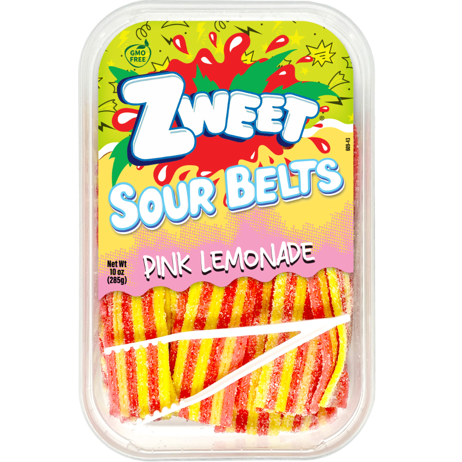 Sour Pink Lemonade Belts | Zweet | 10 oz