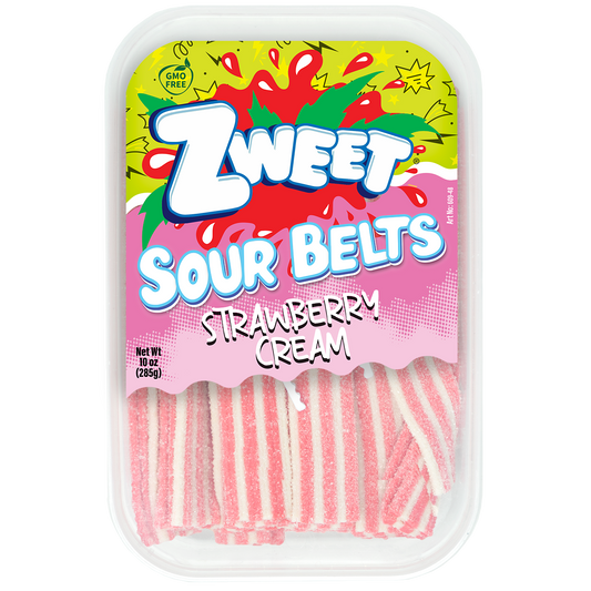 Sour Strawberry Creamsicle Belts | Zweet | 10 oz