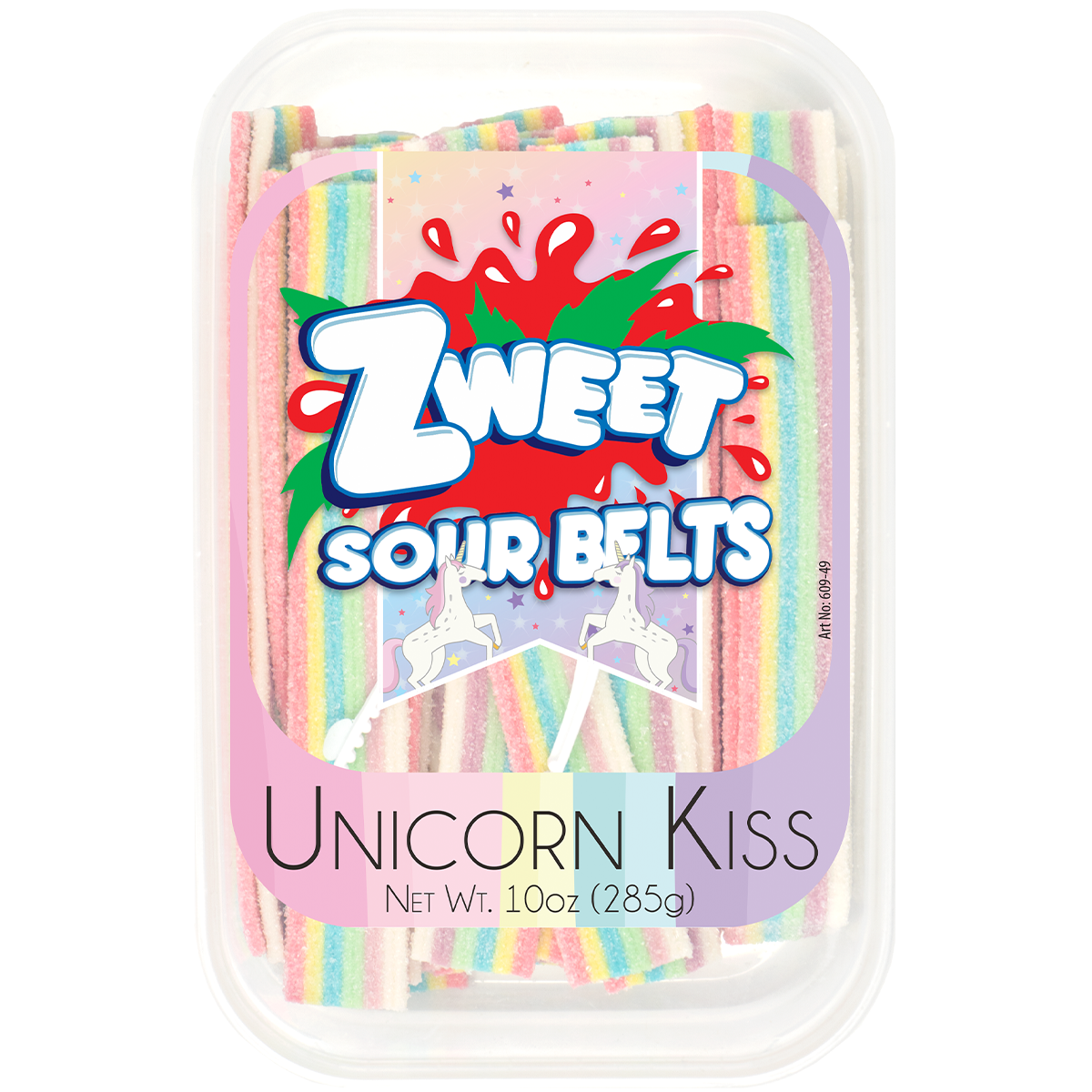 Unicorn Kiss Sour Belts | Zweet | 10 oz