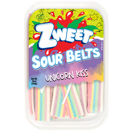 Unicorn Kiss Sour Belts | Zweet | 10 oz