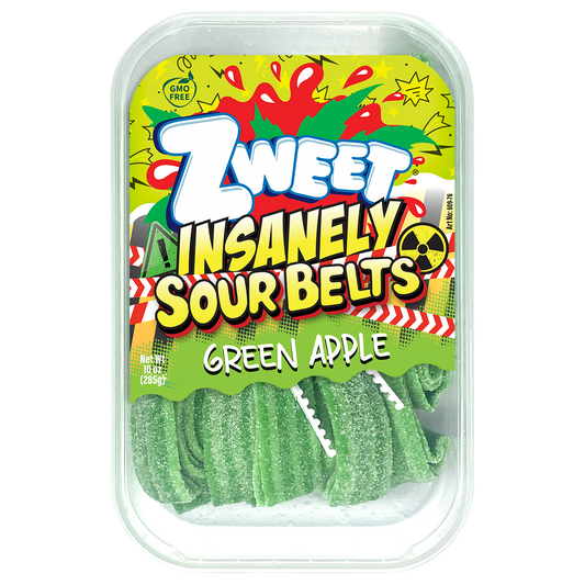 Insanely Sour Green Apple Belts | Zweet | 10 oz