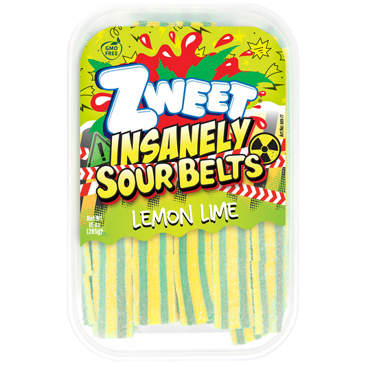 Insanely Sour Lemon Lime Belts | Zweet | 10 oz