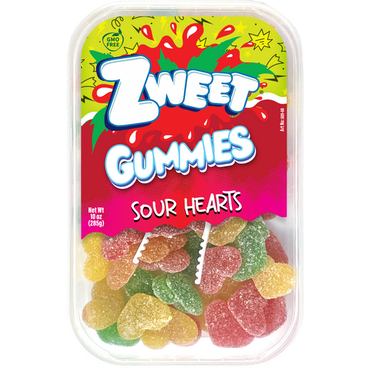 Sour Gummy Hearts | Zweet | 10 oz