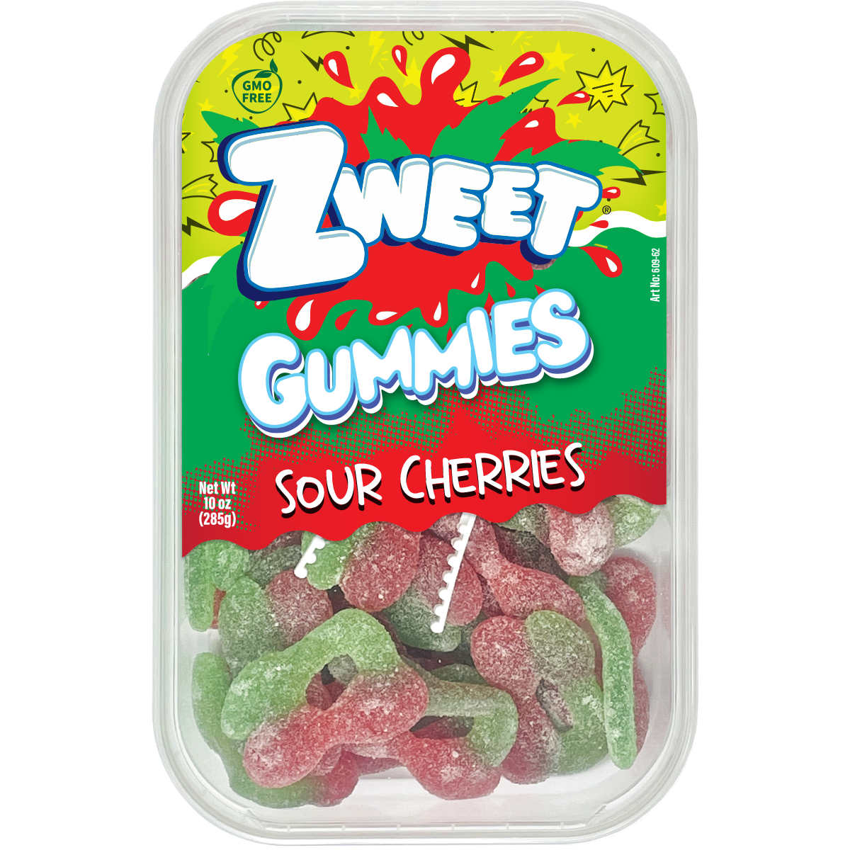 Sour Gummy Cherries | Zweet | 10 oz