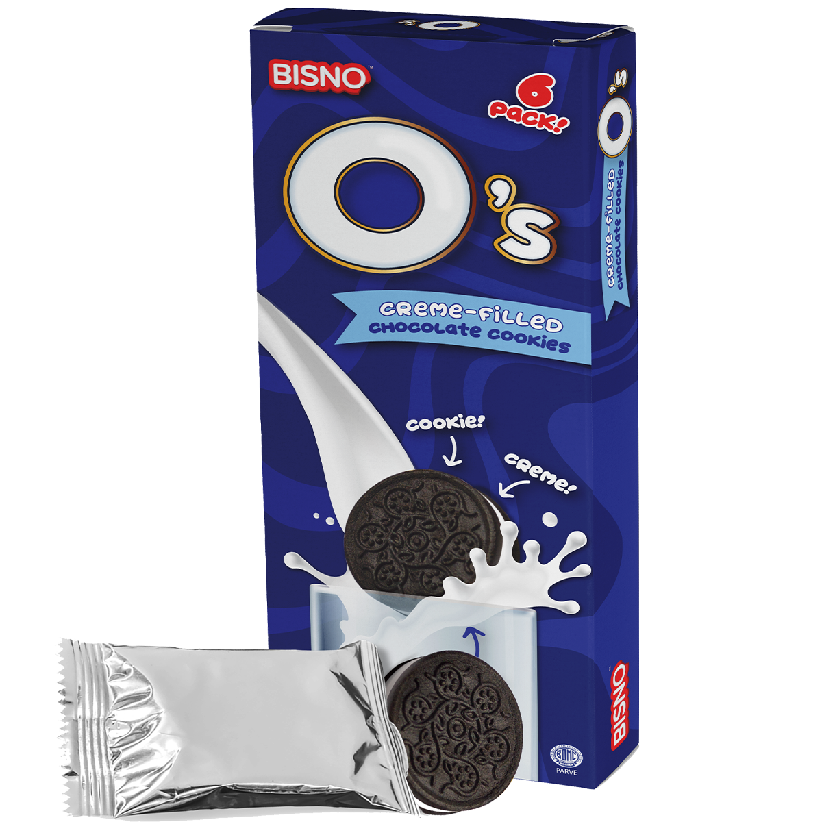 O’s Cookies Multi-Pack | Non-Dairy | Bisno | 8.5 oz (6 x 40g)