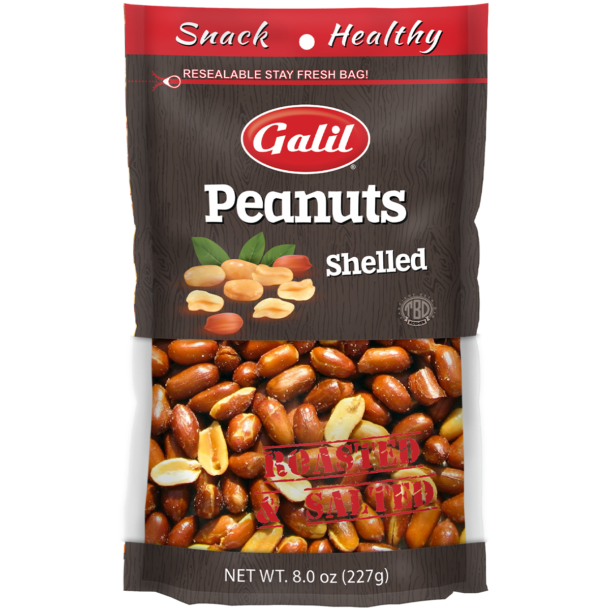 Peanuts | Shelled Roasted/Salted | 8 oz | Galil