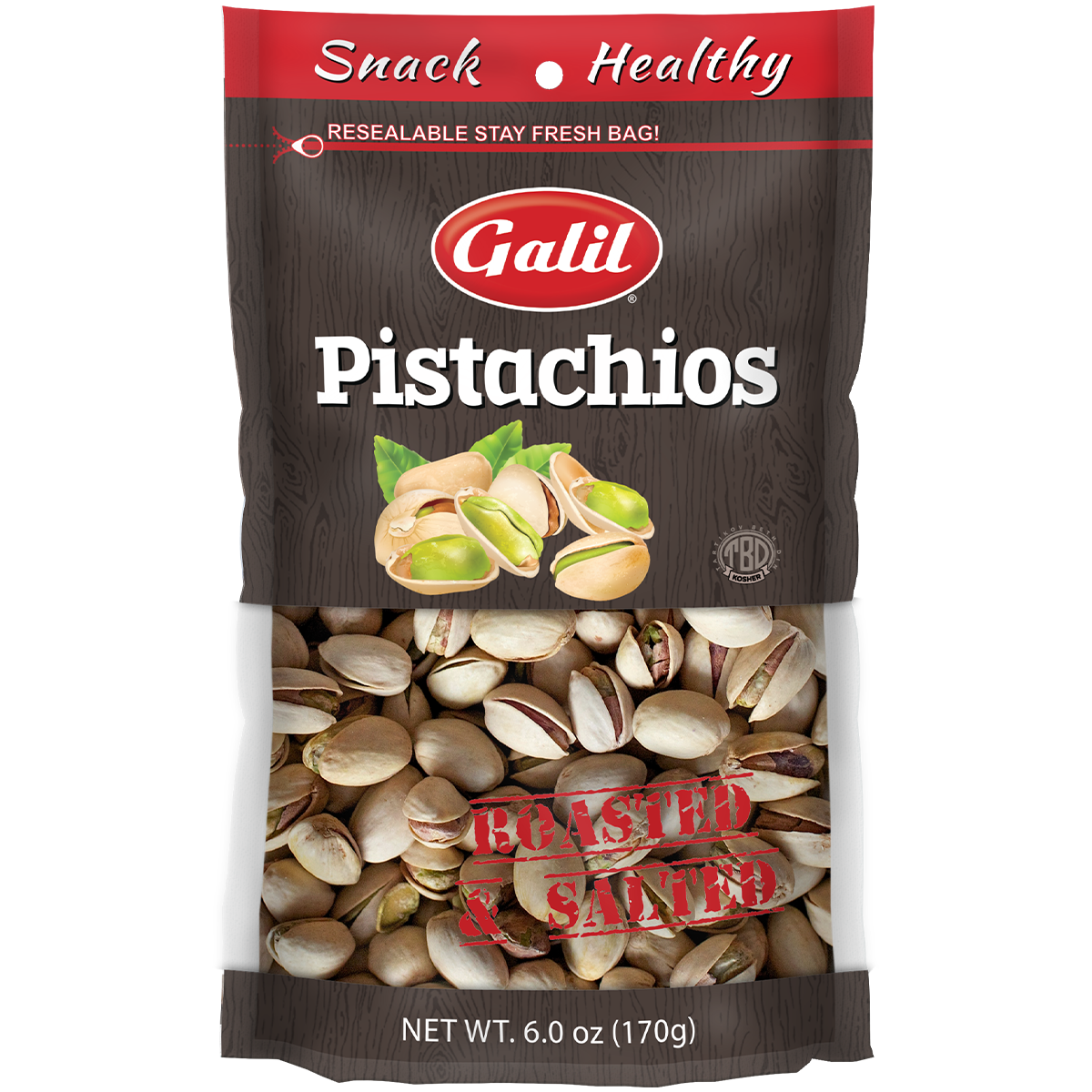 Pistachios | Roasted/Salted | 6 oz | Galil