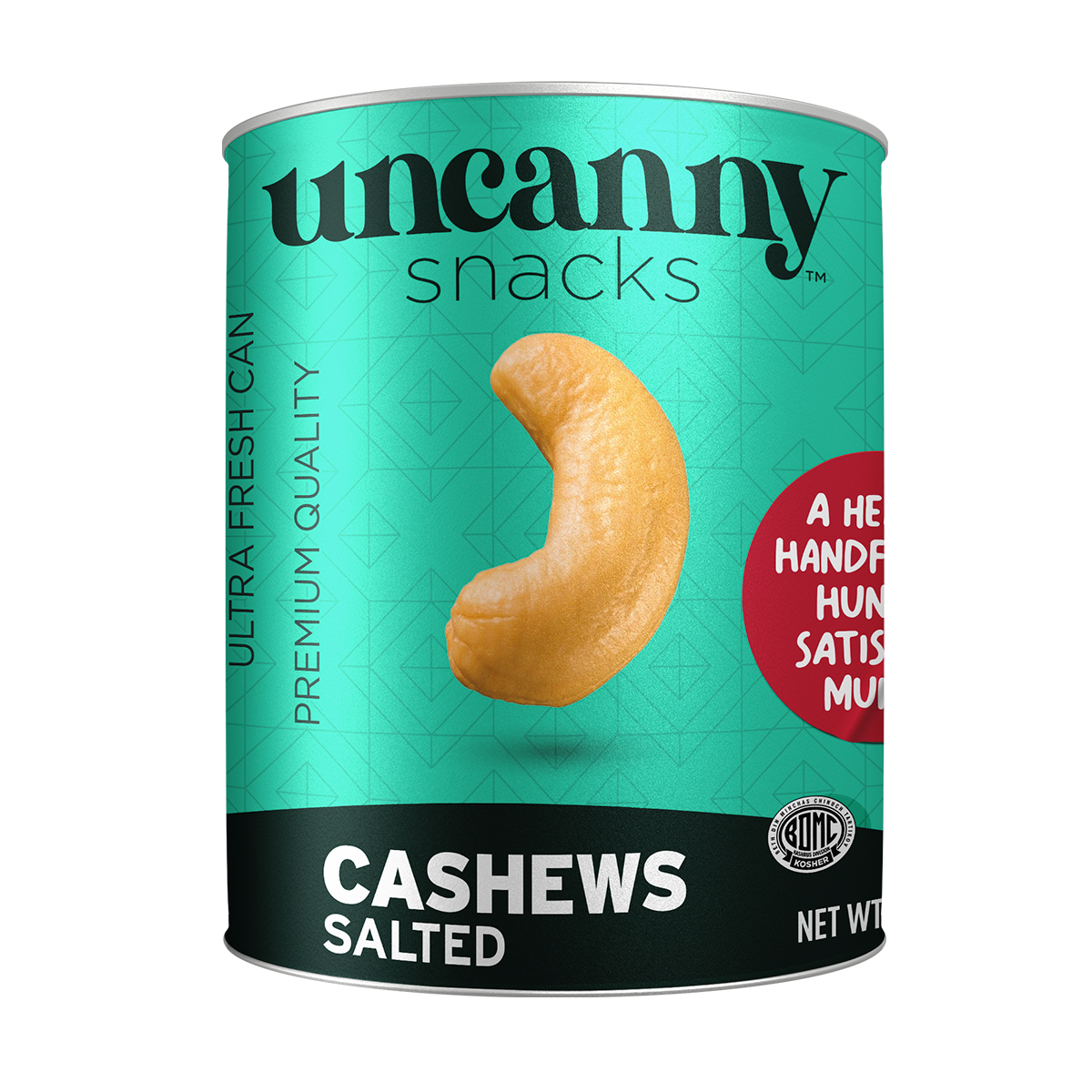 Roasted & Salted Cashews | Can | 1.3 oz | Uncanny