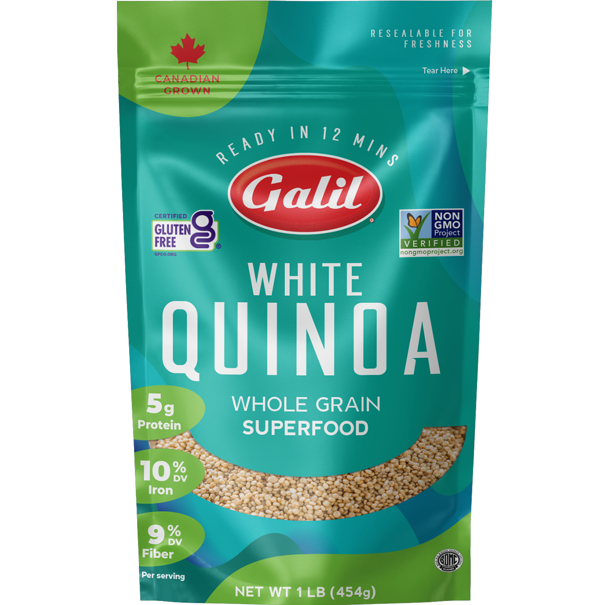 White Whole Grain Quinoa | 16 oz | Galil