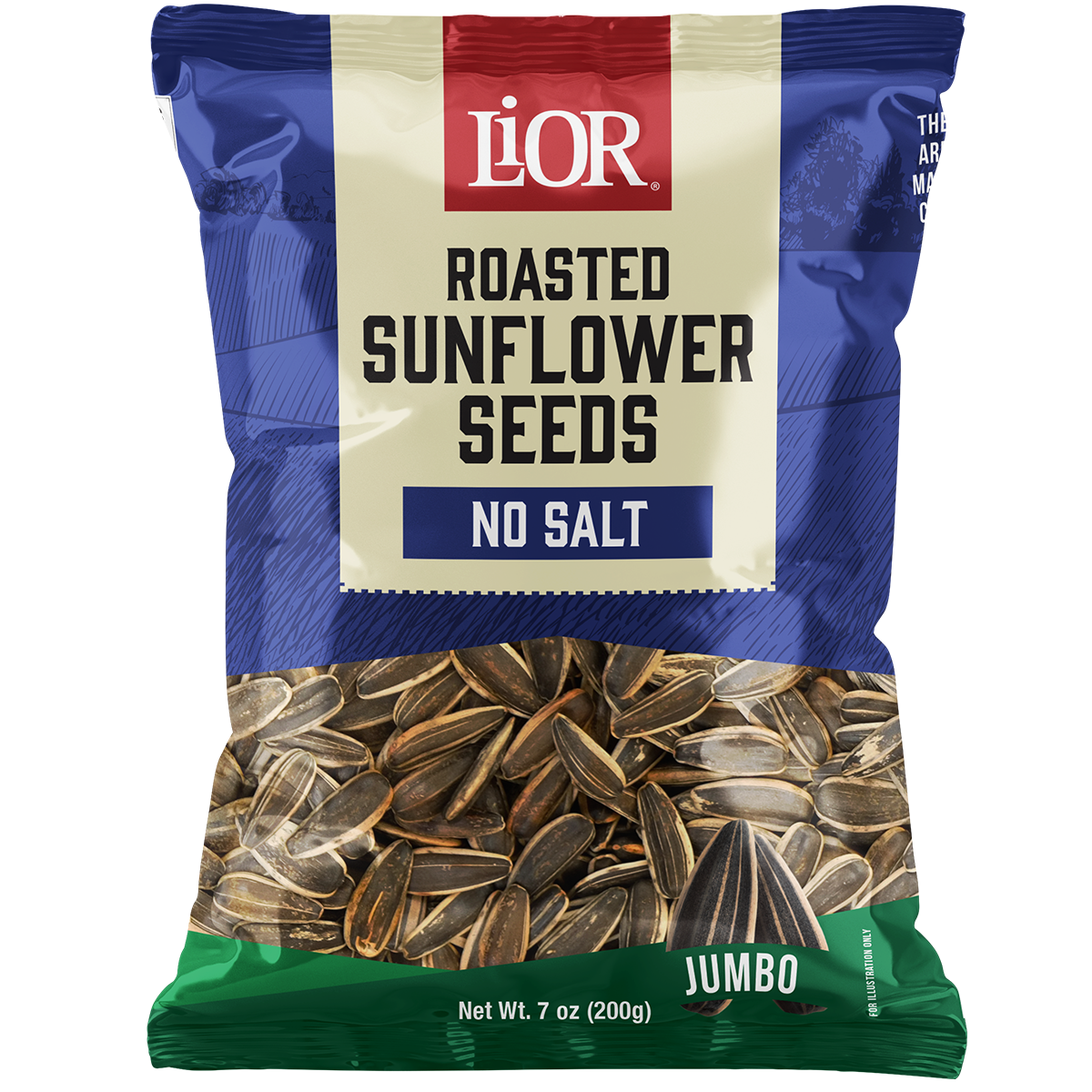 Jumbo Sunflower Seeds | Roasted & Unsalted | 7.0 oz | LiOR