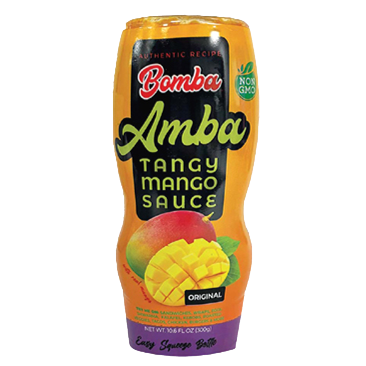 Tangy Mango Sauce | Squeeze Bottle | 10.6 oz | Bomba Amba