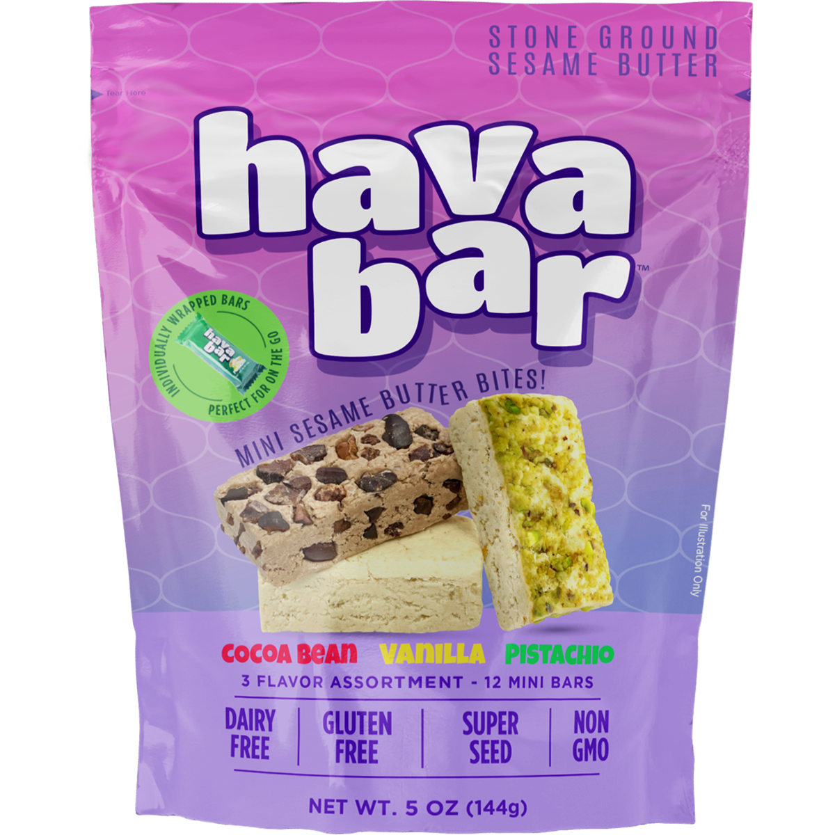 Mini Sesame Butter Bites | Halva | Bag | 5.1 oz | Hava Bar