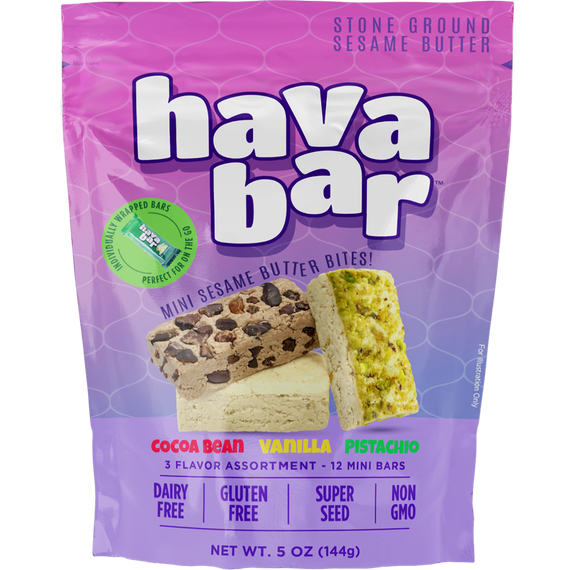 Mini Sesame Butter Bites | Halva | Bag | 5.1 oz | Hava Bar