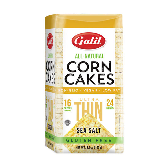 Ultra Thin Corn Cakes | Square | Salt | 3.5 oz | Galil