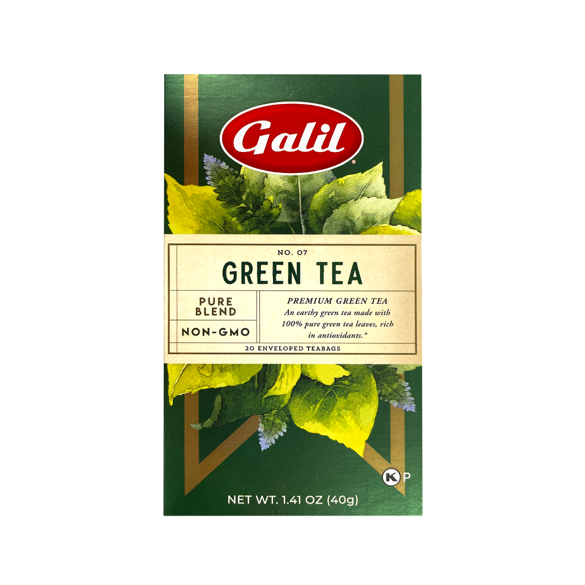 Green Herbal Tea | 20' Tea Bags | 1.41 oz | Galil
