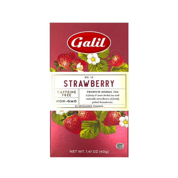 Strawberry Herbal Tea | 20' Tea Bags | 1.41 oz | Galil