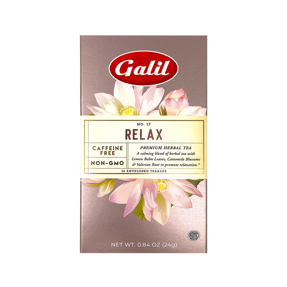 Relax Herbal Tea | 16' Tea Bags | 0.84 oz | Galil