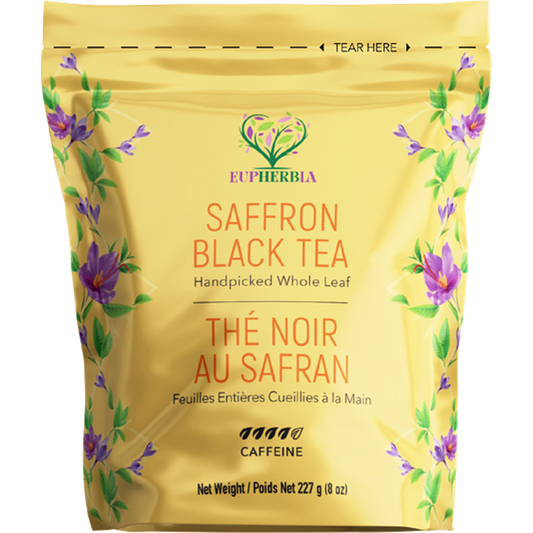 Loose Black Saffron Tea | 8 oz | Eupherbia