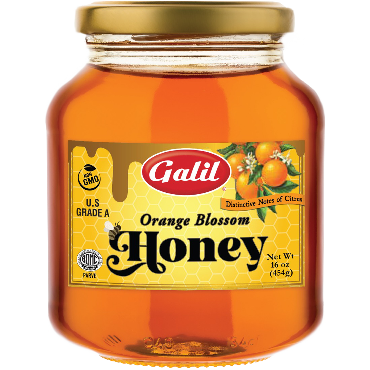 Orange Blossom Honey | Jar | 16 oz | Galil