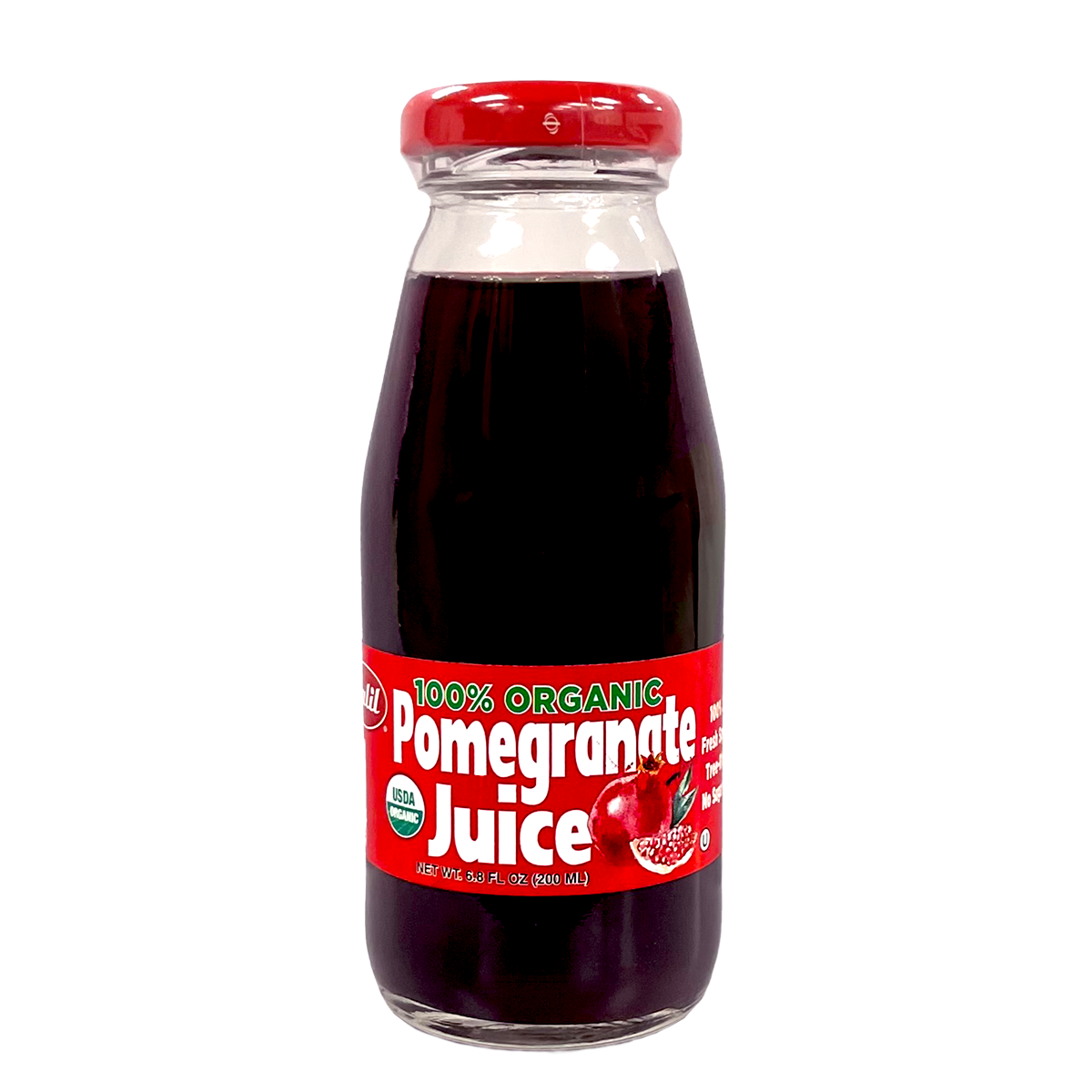 Organic Pomegranate Juice | 100% Juice | 200 mL | Galil