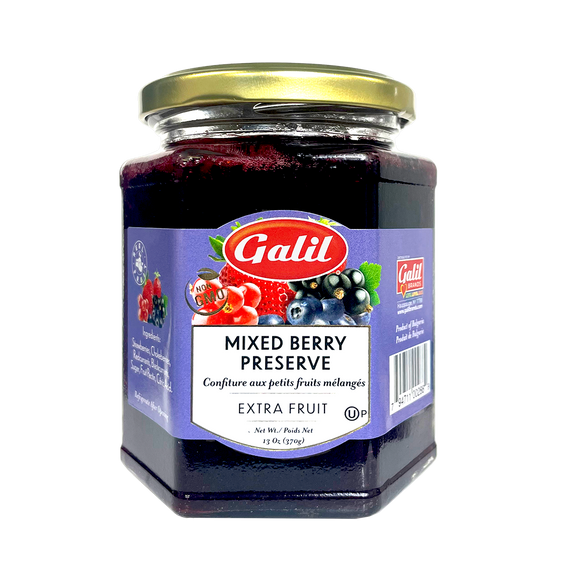 Mixed Berry Preserve | Fruit Jam | 13 oz | Galil