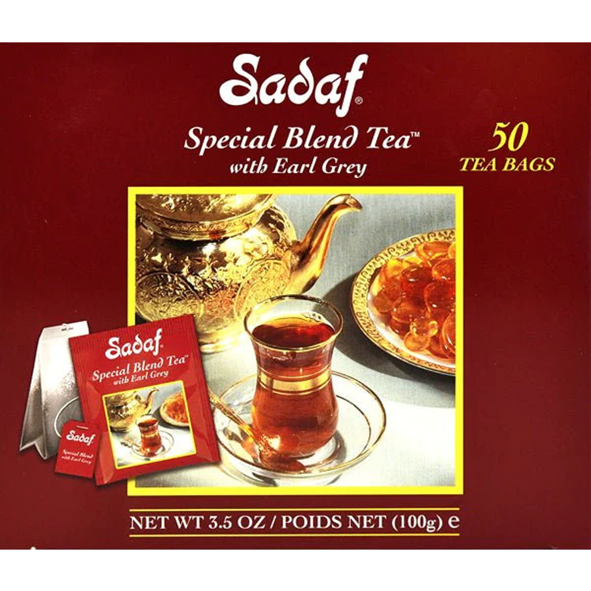 Earl Grey Tea | Special Blend | 50' Tea Bags | Sadaf