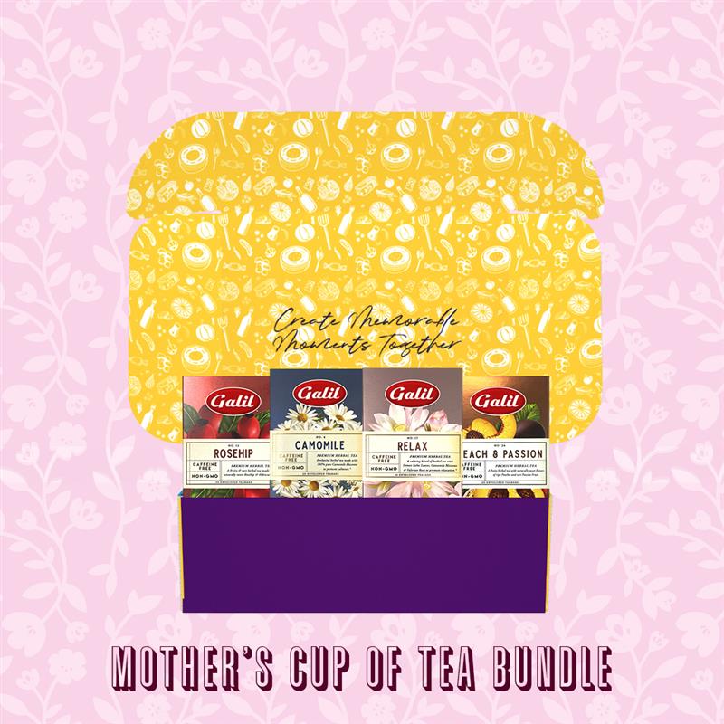 Mom's Cup of Tea Bundle | 4 Boxes x 20' Tea Bags | 1.06 oz | Galil