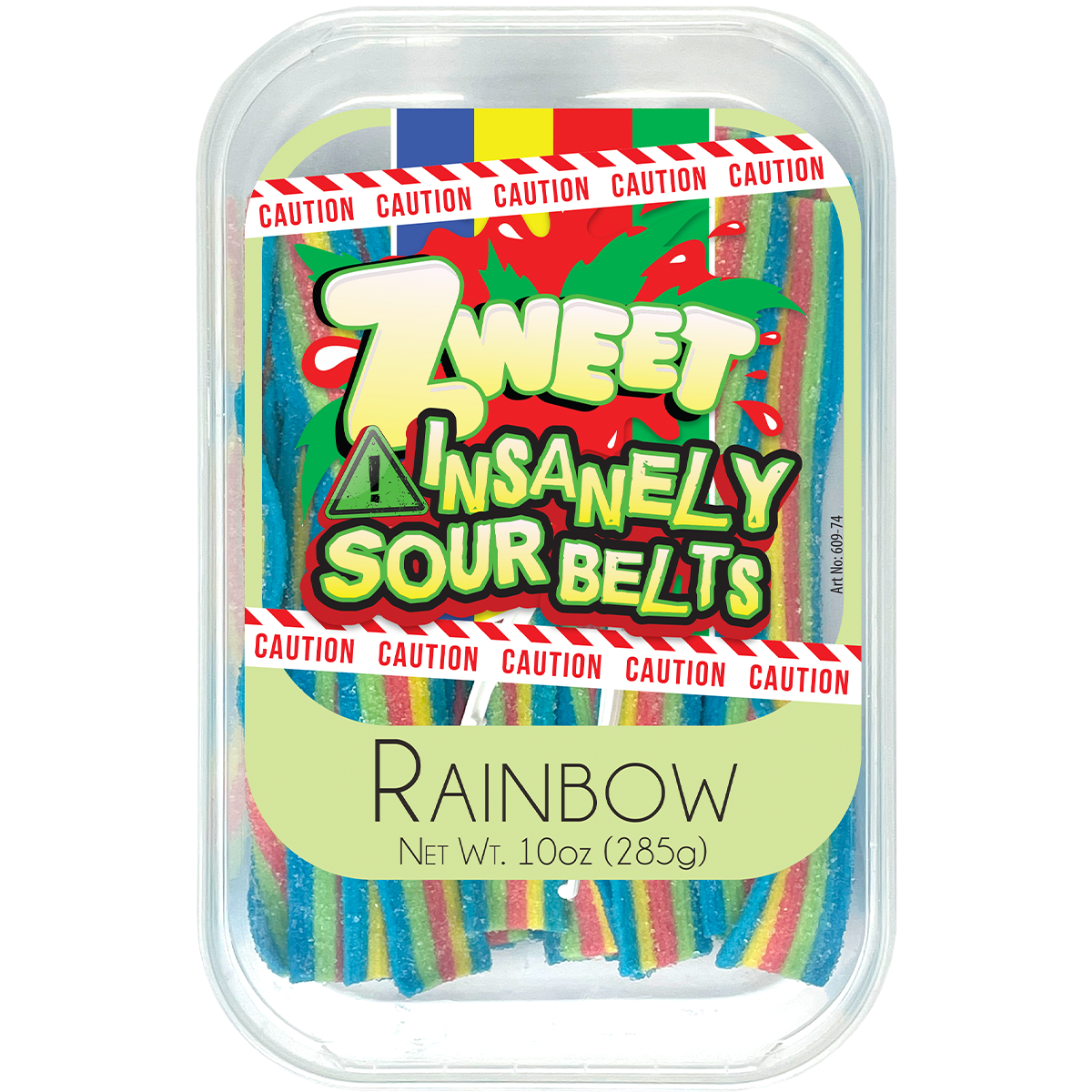 Insanely Sour Rainbow Belts | Zweet | 10 oz