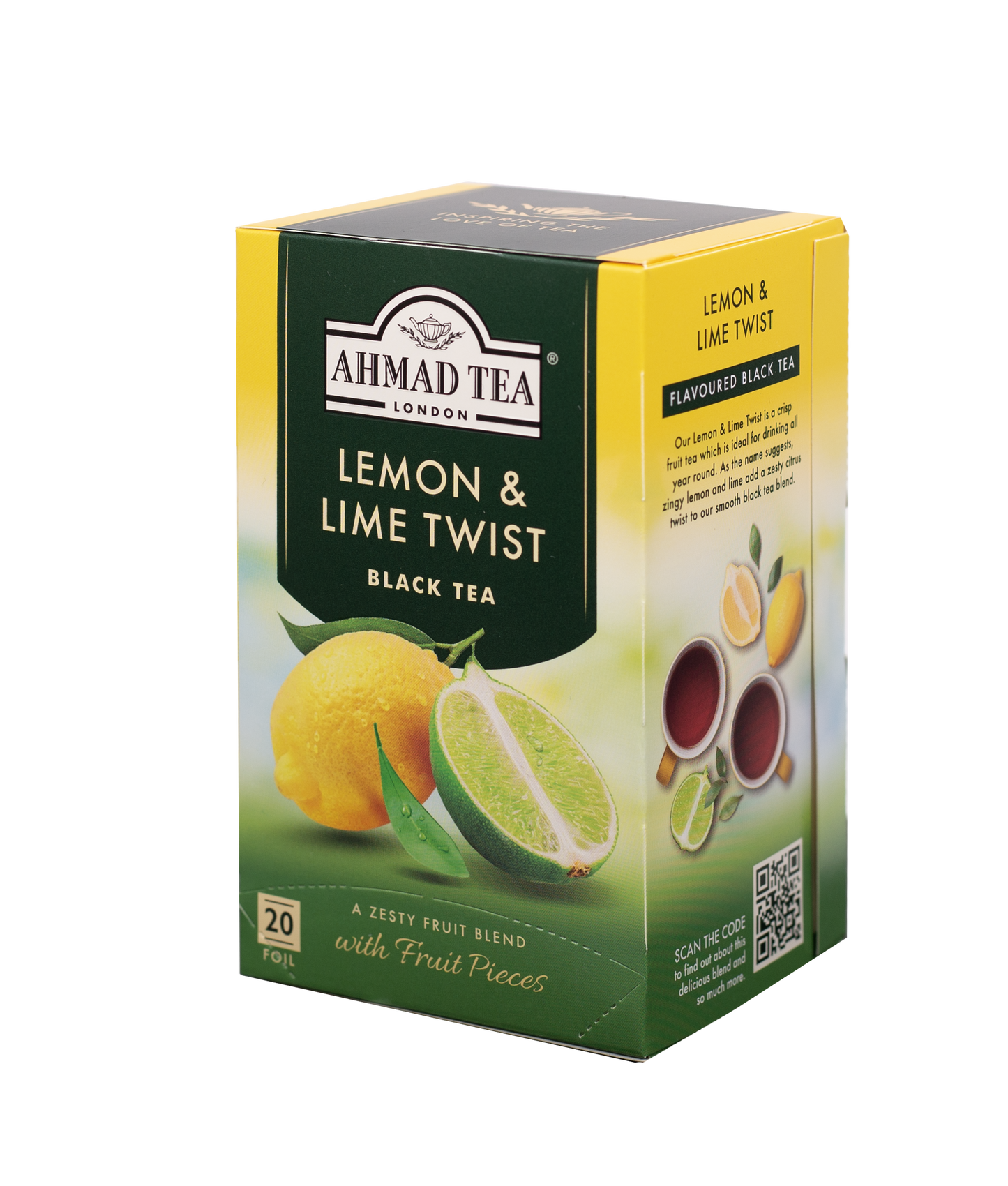 Lemon & Lime Twist - Black Tea | 20' Tea Bags | Ahmad Tea